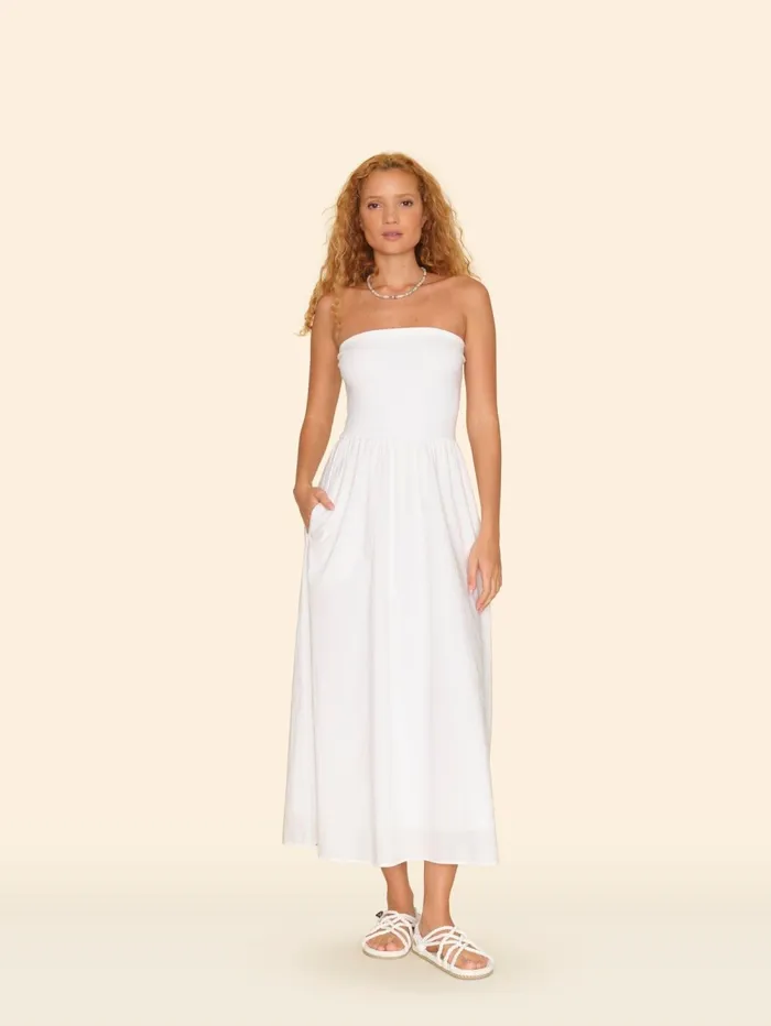 XRENA White Finnian Dress Women Dresses XRENA White Finnian Dress Women Dresses