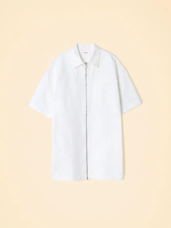 XRENA White Jaysen Denim Dress Women Dresses XRENA White Jaysen Denim Dress Women Dresses