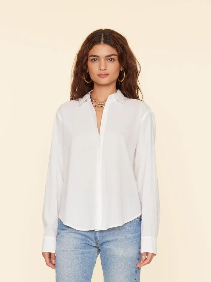 XRENA White Quinn Shirt Women Shirts