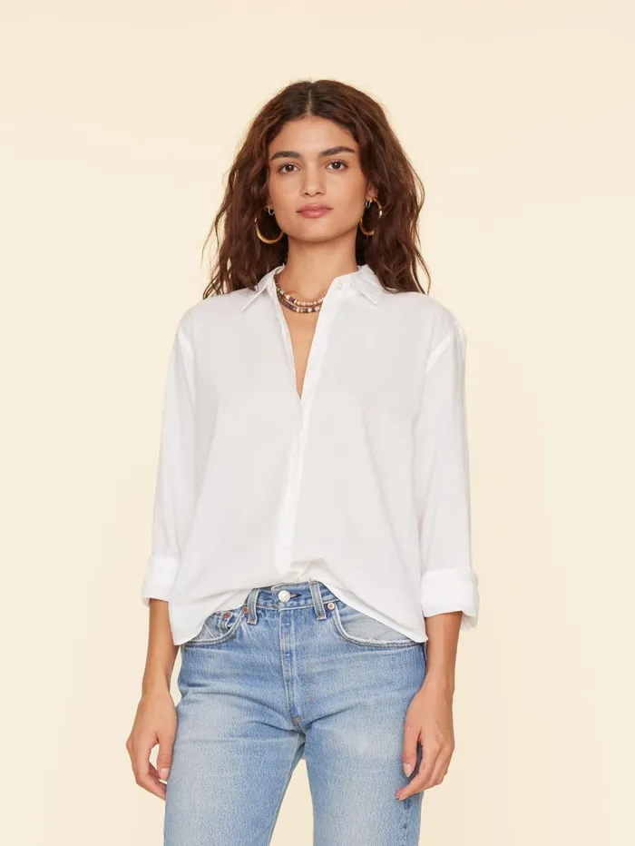 XRENA White Quinn Shirt Women Shirts XRENA White Quinn Shirt Women Shirts