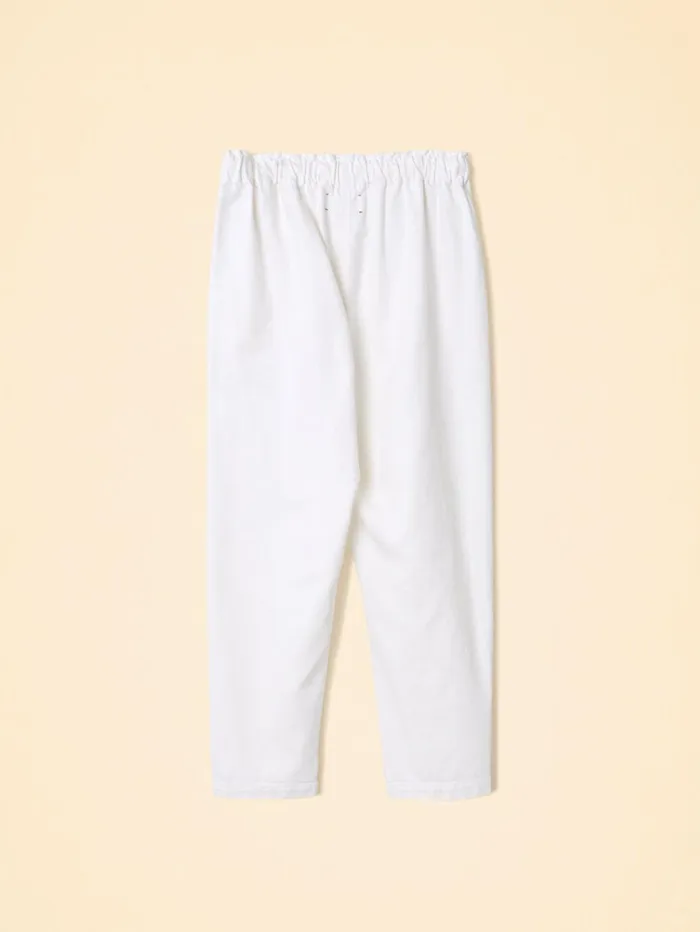 XRENA White Rex Denim Pant Women Pants and Jumpsuits
