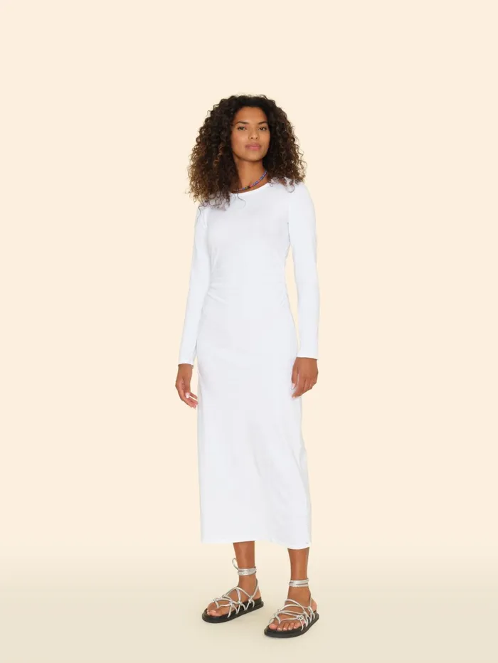 XRENA White Wiley Dress Women Dresses