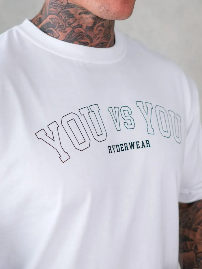 You Vs You Oversized TShirt 8211 White Men Ryderwear TShirts