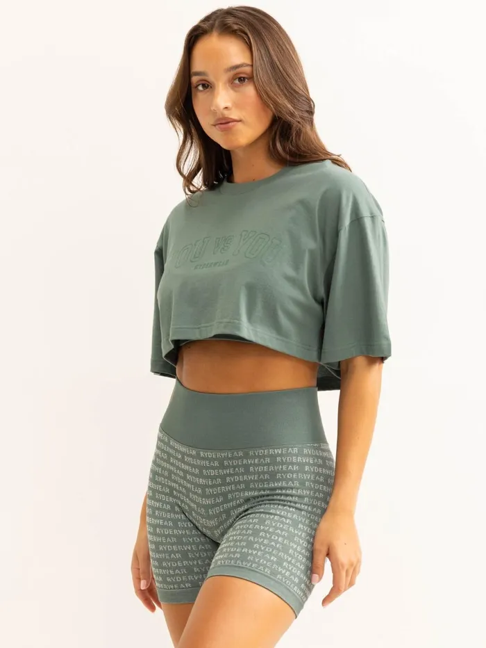 You Vs You TShirt 8211 Fern Green Women Ryderwear TShirts