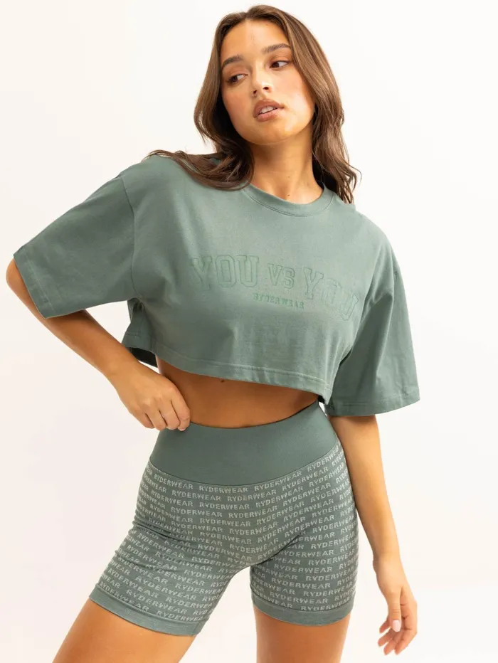 You Vs You TShirt 8211 Fern Green Women Ryderwear TShirts