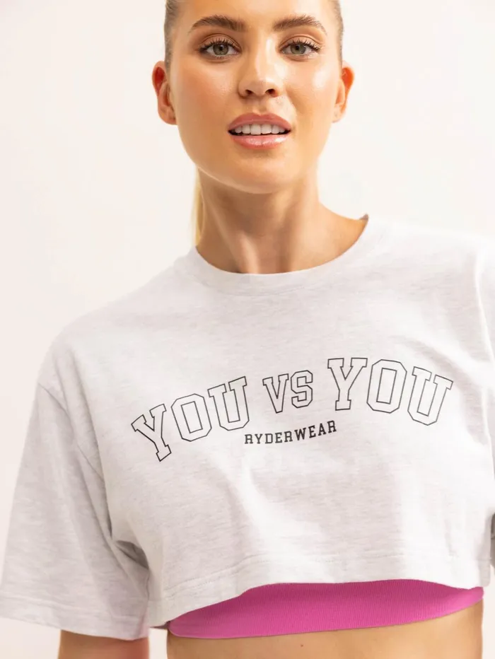 You Vs You TShirt 8211 Snow Marl Women Ryderwear TShirts