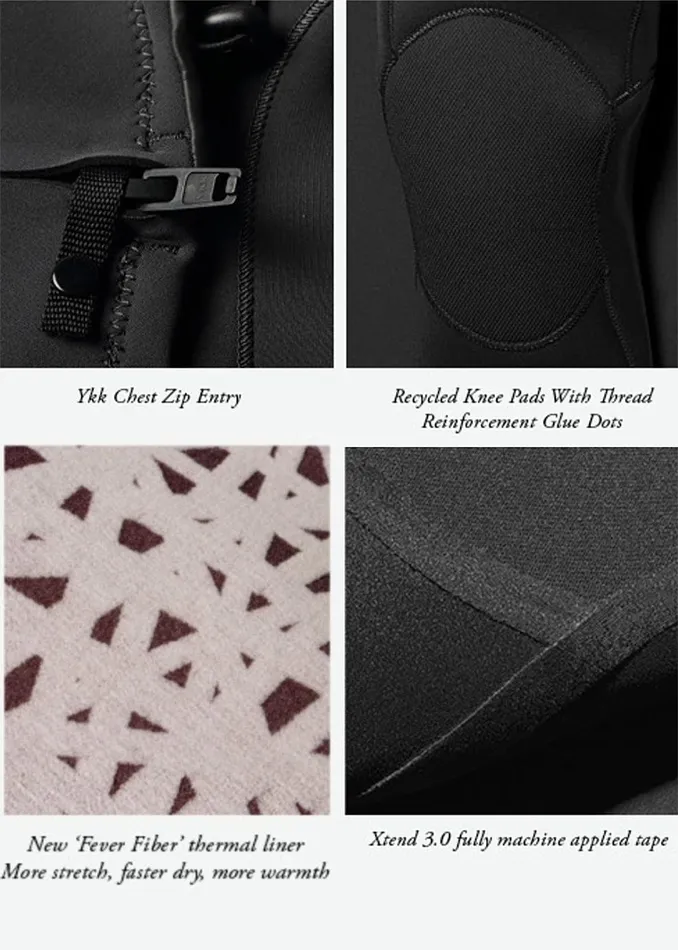Youth Vissla 7 Seas 43 Boys Chest Zip Full Suit Black Youth Vissla 7 Seas 43 Boys Chest Zip Full Suit Black