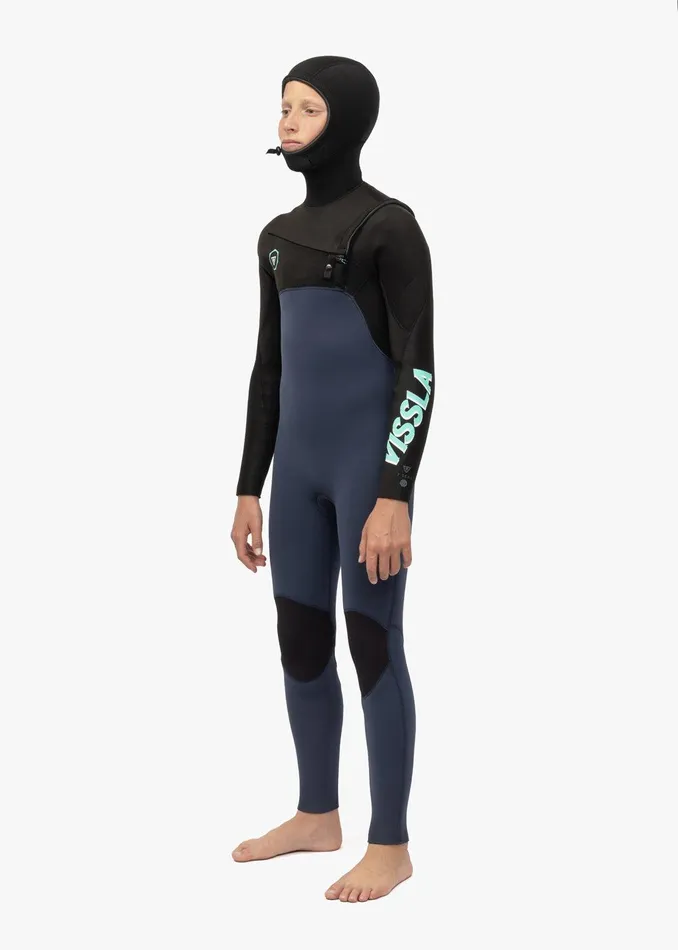 Youth Vissla 7 Seas Boys 543 Full Hooded Chest Zip Wetsuit Dark Slate Youth Vissla 7 Seas Boys 543 Full Hooded Chest Zip Wetsuit Dark Slate