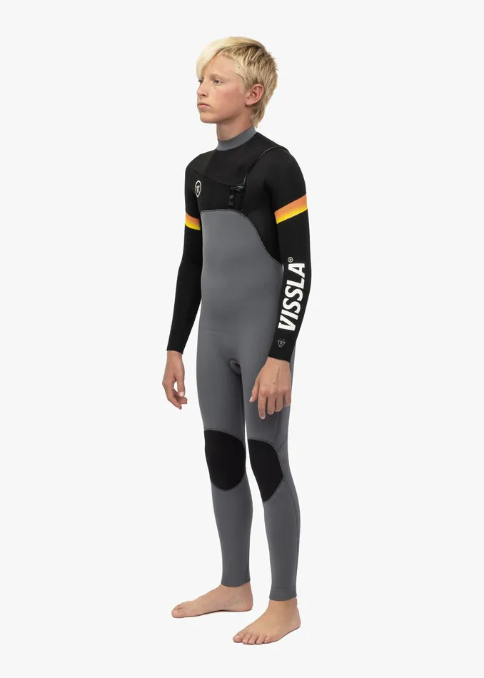 Youth Vissla 7 Seas Boys Raditude 32 Full Chest Zip Wetsuit Gunmetal Youth Vissla 7 Seas Boys Raditude 32 Full Chest Zip Wetsuit Gunmetal