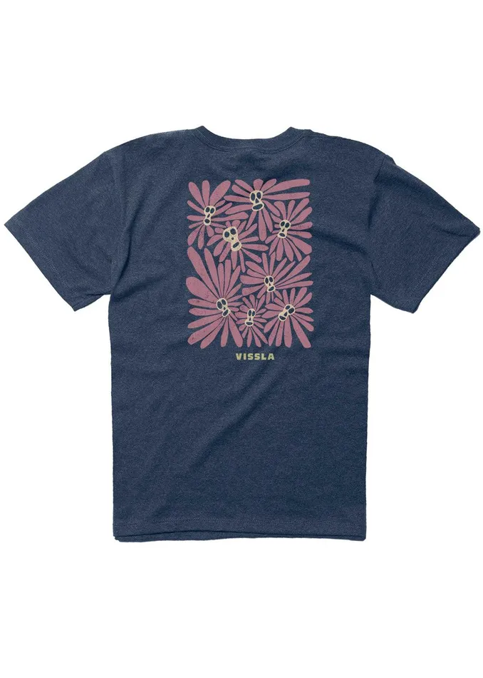 Youth Vissla Cabezas Boys Tee Navy Heather