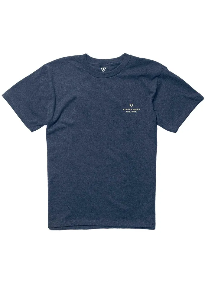 Youth Vissla Cabezas Boys Tee Navy Heather Youth Vissla Cabezas Boys Tee Navy Heather