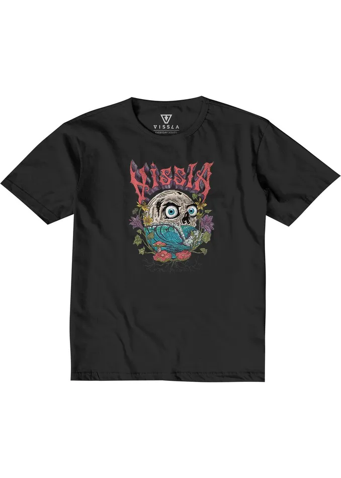 Youth Vissla Swelligans Kids Tee Black Heather