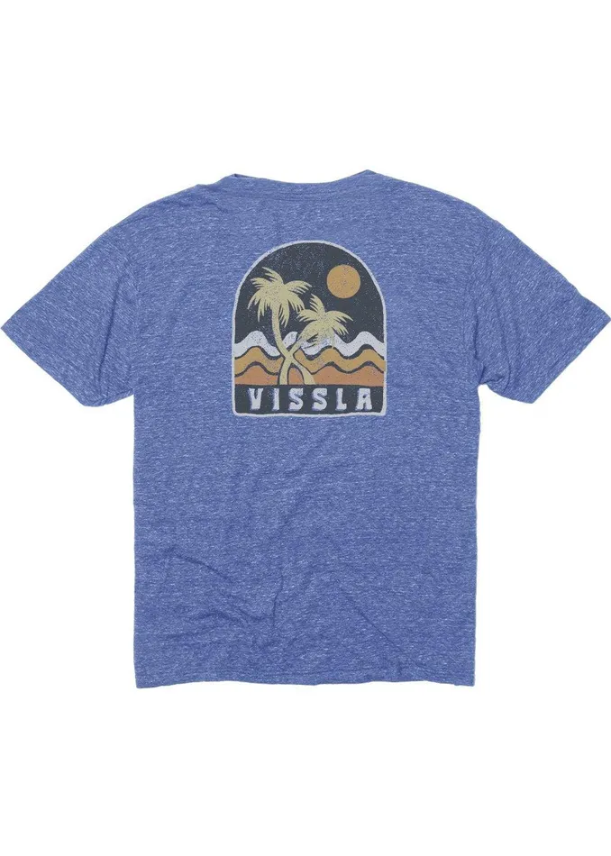 Youth Vissla Twin Palms Boys Snow Tee RYH 8211 Royal Heather